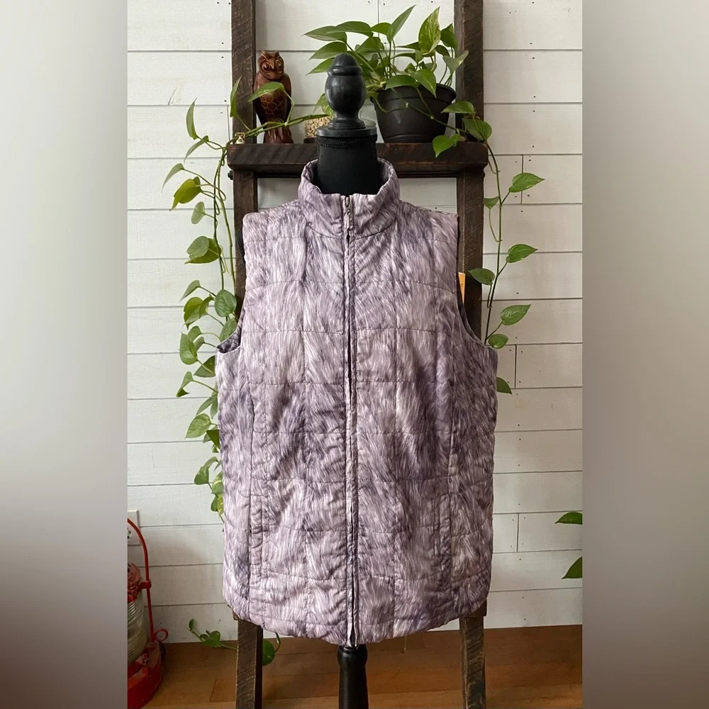 Mountain Lake: Purple, White and Gray Brushed Vest
